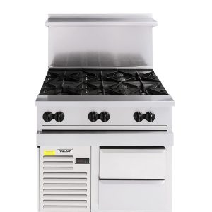 Vulcan 36R-6B Endurance 36" Gas Range with Six Burners and Refrigerated Base - Image 4